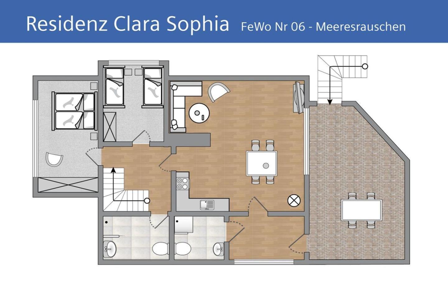 Ferienwohnung Meeresrauschen In Der Residenz Clara Sophia Ostseebad Ostseebad Binz Exterior foto